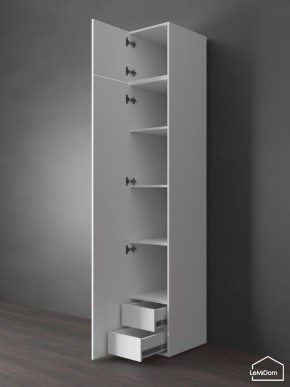 Шкаф с антресолью Linnea MHR-1POA-4 2450х400х510 (Белый-М 11.1.1) в Коротчаево - korotchaevo.ok-mebel.com | фото 5