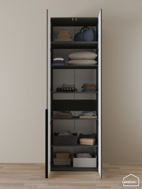 Шкаф с антресолью Linnea MHR-2A-2 2450х800х510 (Графит-М 11.1.25) в Коротчаево - korotchaevo.ok-mebel.com | фото 4