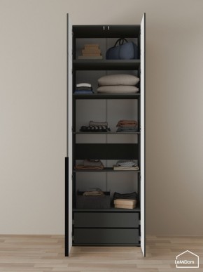 Шкаф с антресолью Linnea MHR-2A-3 2450х800х510 (Графит-М 11.1.25) в Коротчаево - korotchaevo.ok-mebel.com | фото 5