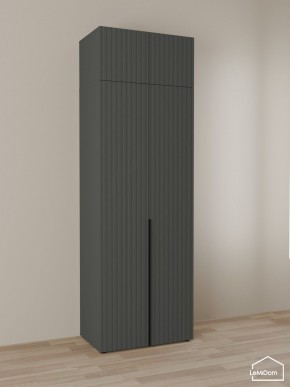 Шкаф с антресолью Linnea MHR-2A-4 2450х800х510 (Графит-М 11.1.25) в Коротчаево - korotchaevo.ok-mebel.com | фото
