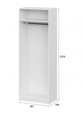 Шкаф ШК-5 (800) Белый текстурный в Коротчаево - korotchaevo.ok-mebel.com | фото 4