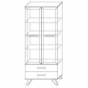 Шкаф-витрина 800 Вега Скандинавия в Коротчаево - korotchaevo.ok-mebel.com | фото 6