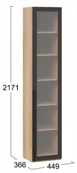 Шкаф-витрина Порто СМ-393.07.213 в Коротчаево - korotchaevo.ok-mebel.com | фото 4