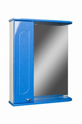 Шкаф-зеркало Радуга Синий металлик 55 левый АЙСБЕРГ (DA1129HZR) в Коротчаево - korotchaevo.ok-mebel.com | фото