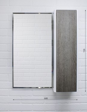 Шкаф-зеркало Uno 60 Дуб серый левый/правый Домино (DU1503HZ) в Коротчаево - korotchaevo.ok-mebel.com | фото 7