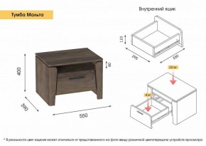 Спальный гарнитур  Мальта (Дуб Винтерберг) в Коротчаево - korotchaevo.ok-mebel.com | фото 16