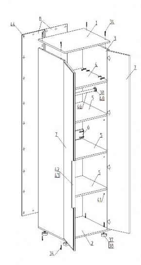 Спальный гарнитур "Лео" (модульный) в Коротчаево - korotchaevo.ok-mebel.com | фото 11