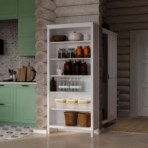 Стеллаж 00 Кантри, массив сосны, цвет белый в Коротчаево - korotchaevo.ok-mebel.com | фото 4