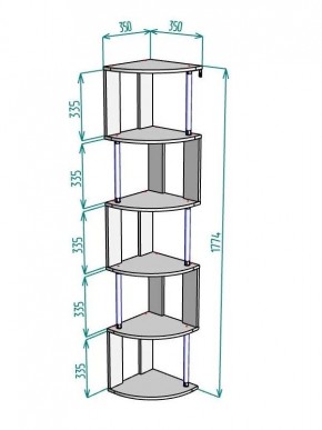 Стеллаж Maria S113-MA (Графит) в Коротчаево - korotchaevo.ok-mebel.com | фото 3