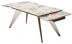 Стол ACERRA NEW 160 GLOSS GRAND JADE SOLID CERAMIC/ каркас цвета шампань, ®DISAUR в Коротчаево - korotchaevo.ok-mebel.com | фото 13