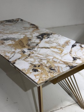 Стол ACERRA NEW 160 GLOSS GRAND JADE SOLID CERAMIC/ каркас цвета шампань, ®DISAUR в Коротчаево - korotchaevo.ok-mebel.com | фото 5