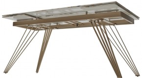 Стол ACERRA NEW 160 GLOSS GRAND JADE SOLID CERAMIC/ каркас цвета шампань, ®DISAUR в Коротчаево - korotchaevo.ok-mebel.com | фото 9