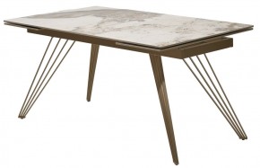 Стол ACERRA NEW 160 GLOSS LUXURY PANDORA SOLID CERAMIC/ каркас цвета шампань, ®DISAUR в Коротчаево - korotchaevo.ok-mebel.com | фото 10