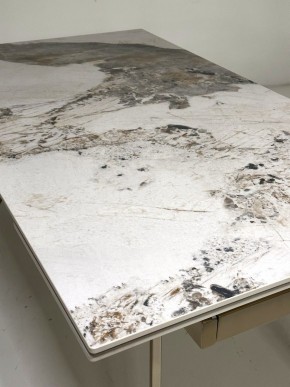 Стол ACERRA NEW 160 GLOSS LUXURY PANDORA SOLID CERAMIC/ каркас цвета шампань, ®DISAUR в Коротчаево - korotchaevo.ok-mebel.com | фото 4