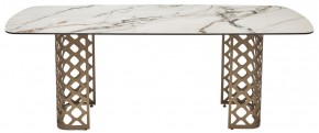 Стол CHIAVARI 220 KL-188 Контрастный мрамор матовый, итальянская керамика / Шампань, ®DISAUR в Коротчаево - korotchaevo.ok-mebel.com | фото 8