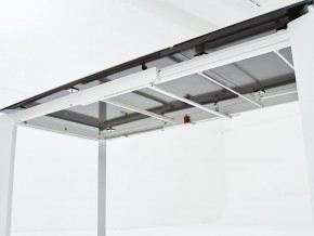 Стол CORNER 120 HIGH GLOSS STATUARIO керамика, стекло/ белый каркас, ®DISAUR в Коротчаево - korotchaevo.ok-mebel.com | фото 7