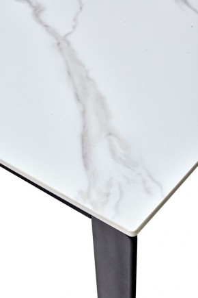 Стол CORNER 120 MATT WHITE MARBLE SOLID CERAMIC / BLACK, ®DISAUR в Коротчаево - korotchaevo.ok-mebel.com | фото 3