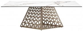 Стол ENNA 220 KL-188 Контрастный мрамор матовый, итальянская керамика/ каркас цвета шампань, ®DISAUR в Коротчаево - korotchaevo.ok-mebel.com | фото 10