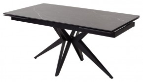 Стол FORIO 160 MATT BLACK MARBLE SOLID CERAMIC / BLACK, ®DISAUR в Коротчаево - korotchaevo.ok-mebel.com | фото