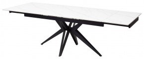 Стол FORIO 160 MATT WHITE MARBLE SOLID CERAMIC / BLACK, ®DISAUR в Коротчаево - korotchaevo.ok-mebel.com | фото 4