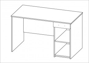 Стол КАСТОР письменный с одной тумбой и одним ящиком, цвет Дуб Венге в Коротчаево - korotchaevo.ok-mebel.com | фото 3