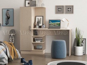 Стол компьютерный №1 (УПКФ) дуб беленый в Коротчаево - korotchaevo.ok-mebel.com | фото
