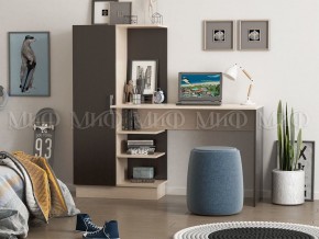 Стол компьютерный №1 (УПКФ) дуб беленый/венге в Коротчаево - korotchaevo.ok-mebel.com | фото
