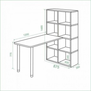 Стол компьютерный Bartolo в Коротчаево - korotchaevo.ok-mebel.com | фото 3