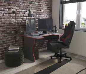 Стол компьютерный ВАРДИГ K1 120x82, антрацит/красный в Коротчаево - korotchaevo.ok-mebel.com | фото 4