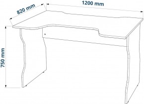 Стол компьютерный ВАРДИГ K1 120x82, антрацит/лайм в Коротчаево - korotchaevo.ok-mebel.com | фото 3