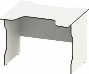 Стол компьютерный ВАРДИГ K2 100x82, белый/черный в Коротчаево - korotchaevo.ok-mebel.com | фото 2