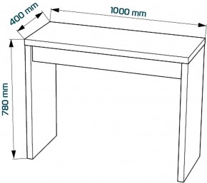Стол косметический Энкель 100 белый в Коротчаево - korotchaevo.ok-mebel.com | фото 2