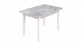Стол ЛДСП (опоры белые) цемент светлый в Коротчаево - korotchaevo.ok-mebel.com | фото