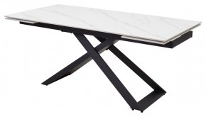 Стол LIVORNO 180 MATT WHITE MARBLE SOLID CERAMIC / BLACK, ®DISAUR в Коротчаево - korotchaevo.ok-mebel.com | фото 2