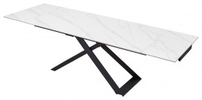 Стол LIVORNO 180 MATT WHITE MARBLE SOLID CERAMIC / BLACK, ®DISAUR в Коротчаево - korotchaevo.ok-mebel.com | фото 4