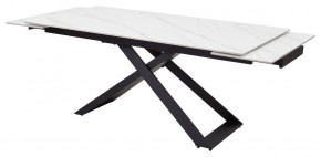 Стол LIVORNO 180 MATT WHITE MARBLE SOLID CERAMIC / BLACK, ®DISAUR в Коротчаево - korotchaevo.ok-mebel.com | фото 5