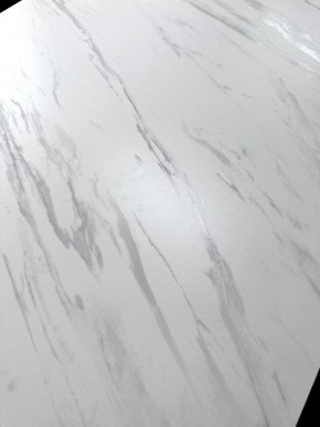 Стол MATERA 160 MARBLES KL-99 Белый мрамор матовый, итальянская керамика/ черный каркас, ®DISAUR в Коротчаево - korotchaevo.ok-mebel.com | фото 3