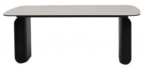 Стол NORD 200 TL-102 Бежевый мрамор, испанская керамика / черный каркас, ®DISAUR в Коротчаево - korotchaevo.ok-mebel.com | фото 4