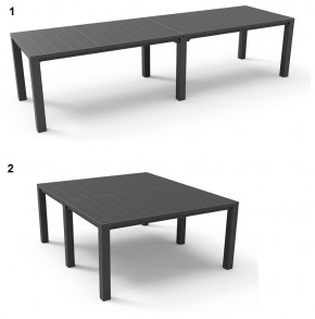 Стол раскладной Джули (Julie Double table 2 configurations) Графит в Коротчаево - korotchaevo.ok-mebel.com | фото 1