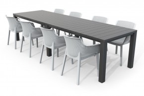 Стол раскладной Джули (Julie Double table 2 configurations) Графит в Коротчаево - korotchaevo.ok-mebel.com | фото 7