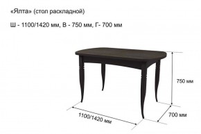 Стол раскладной Ялта (опоры массив цилиндрический) в Коротчаево - korotchaevo.ok-mebel.com | фото 5