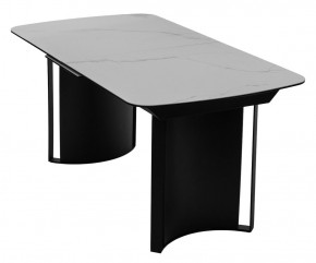 Стол RASMUS 160 TL-45 Белый мрамор, испанская керамика / черный каркас, ®DISAUR в Коротчаево - korotchaevo.ok-mebel.com | фото 3