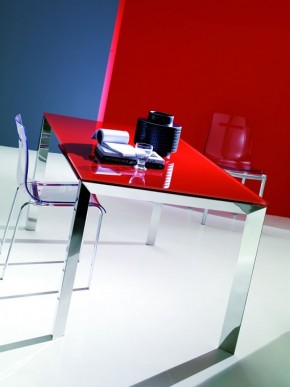 Стол SIRIO (42,38G) 110/150х75хН75 см (G093 LEGS/ M089 FRAME/C152 черн глянц ст) в Коротчаево - korotchaevo.ok-mebel.com | фото 1