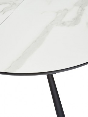 Стол VOLAND BIANCO TL-45 испанская керамика/ BLACK "белый мрамор" М-City в Коротчаево - korotchaevo.ok-mebel.com | фото 2