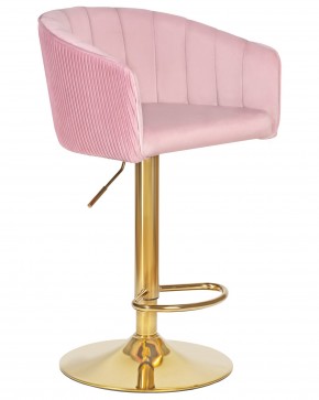 Стул барный DOBRIN DARCY GOLD, розовый велюр (1922-16) в Коротчаево - korotchaevo.ok-mebel.com | фото 2
