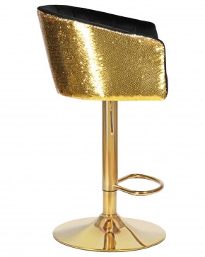 Стул барный DOBRIN DARCY GOLD SHINY, черный велюр с золотыми пайетками в Коротчаево - korotchaevo.ok-mebel.com | фото 3