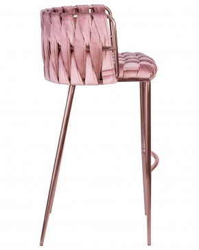 Стул барный DOBRIN EMMA ROSE GOLD, розовый велюр (VF-10) в Коротчаево - korotchaevo.ok-mebel.com | фото 3