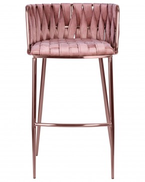 Стул барный DOBRIN EMMA ROSE GOLD, розовый велюр (VF-10) в Коротчаево - korotchaevo.ok-mebel.com | фото 6