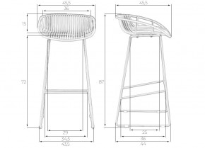 Стул барный DOBRIN FRANK, белый в Коротчаево - korotchaevo.ok-mebel.com | фото 8
