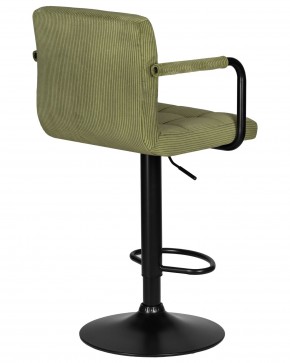 Стул барный DOBRIN KRUGER ARM BLACK, зеленый вельвет (LAR-E2041-7) в Коротчаево - korotchaevo.ok-mebel.com | фото 4